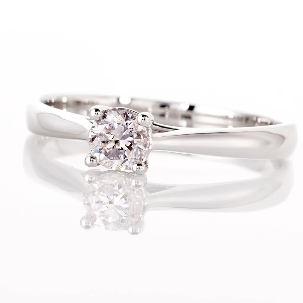 Histoire d'Or Bague Solitaire Victoria Or Blanc Diamant Outlet
