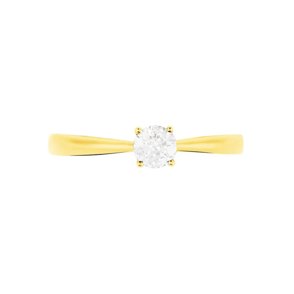 Histoire d'Or Bague Solitaire Victoria Or Jaune Diamant Online