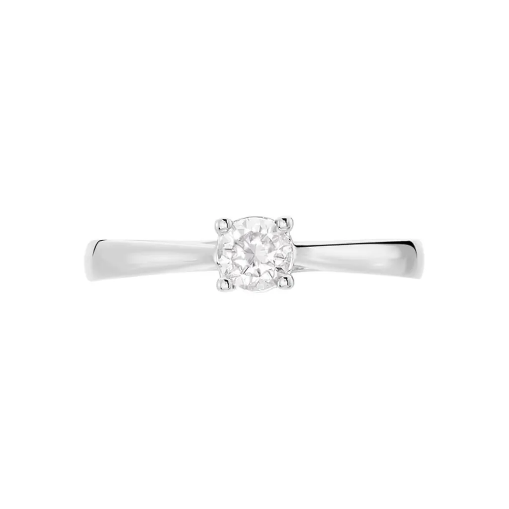 Histoire d'Or Bague Solitaire Victoria Or Blanc Diamant Discount