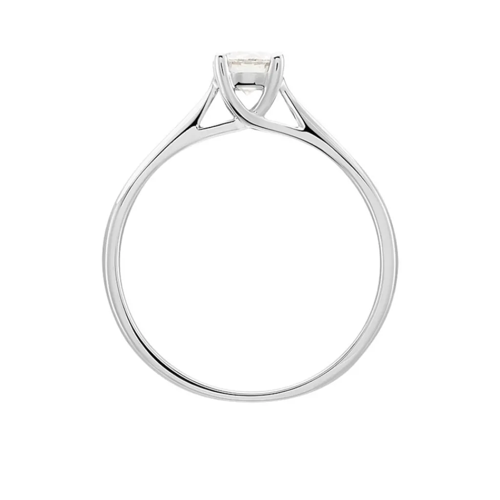 Histoire d'Or Bague Solitaire Victoria Or Blanc Diamant Discount