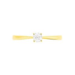 Histoire d'Or Bague Solitaire Victoria Or Jaune Diamant New