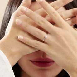 Histoire d'Or Bague Solitaire Victoria or blanc diamant Hot