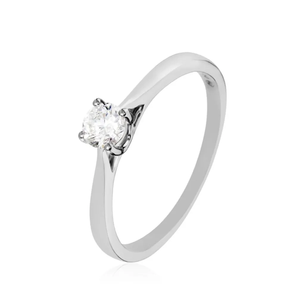 Histoire d'Or Bague Solitaire Victoria Platine Blanc Diamant Outlet
