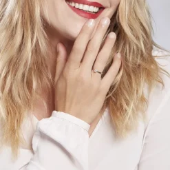 Histoire d'Or Bague Solitaire Victoria Platine Blanc Diamant Outlet