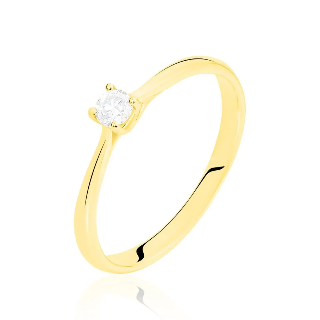 Histoire d'Or Bague Solitaire Victoria Or Jaune Diamant Hot