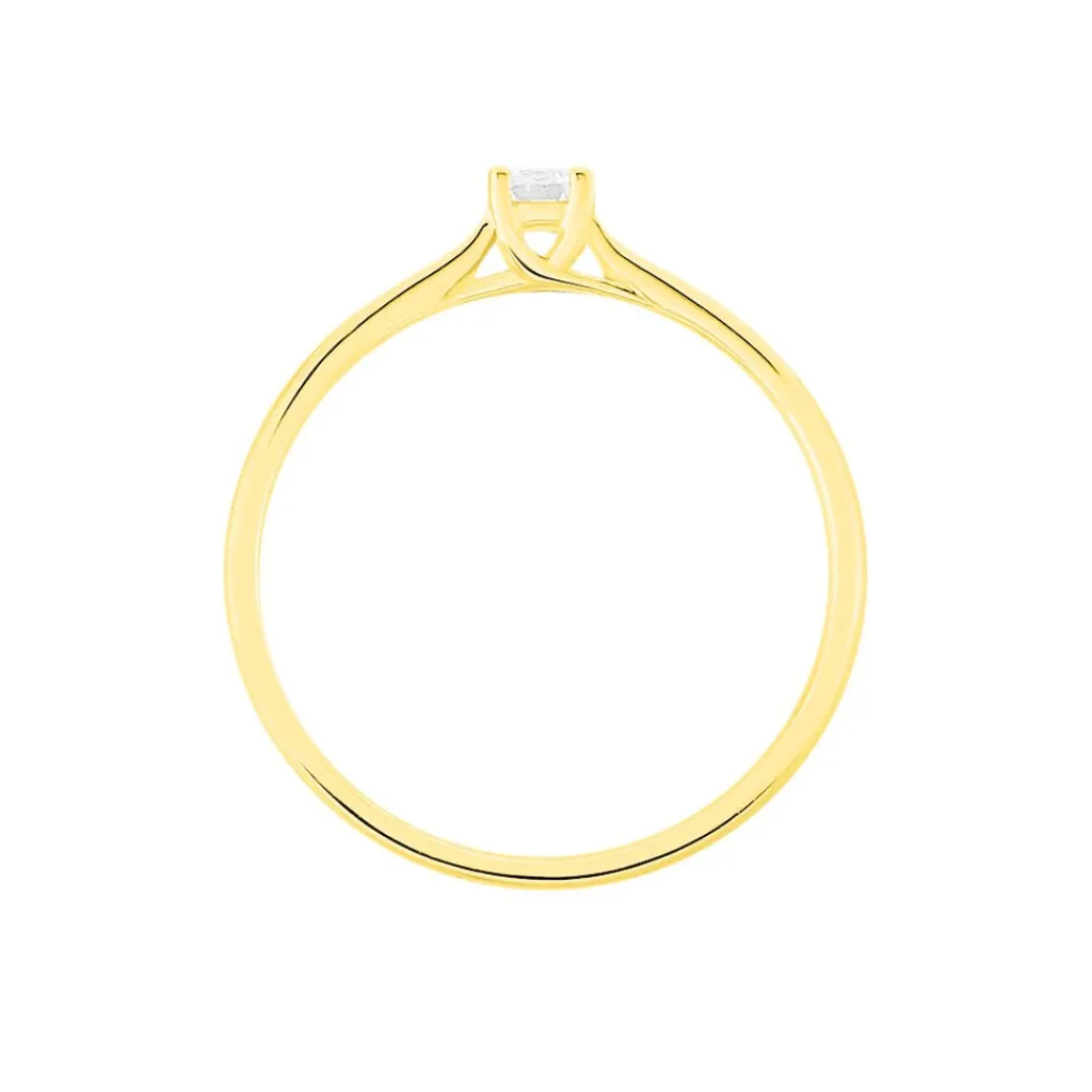 Histoire d'Or Bague Solitaire Victoria Or Jaune Diamant Hot