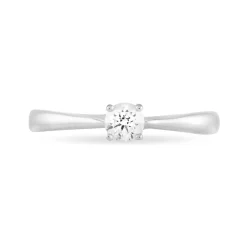 Histoire d'Or Bague Solitaire Victoria Or Blanc Diamant Outlet