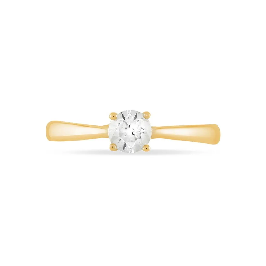 Histoire d'Or Bague Solitaire Victoria Or Jaune Diamant Hot