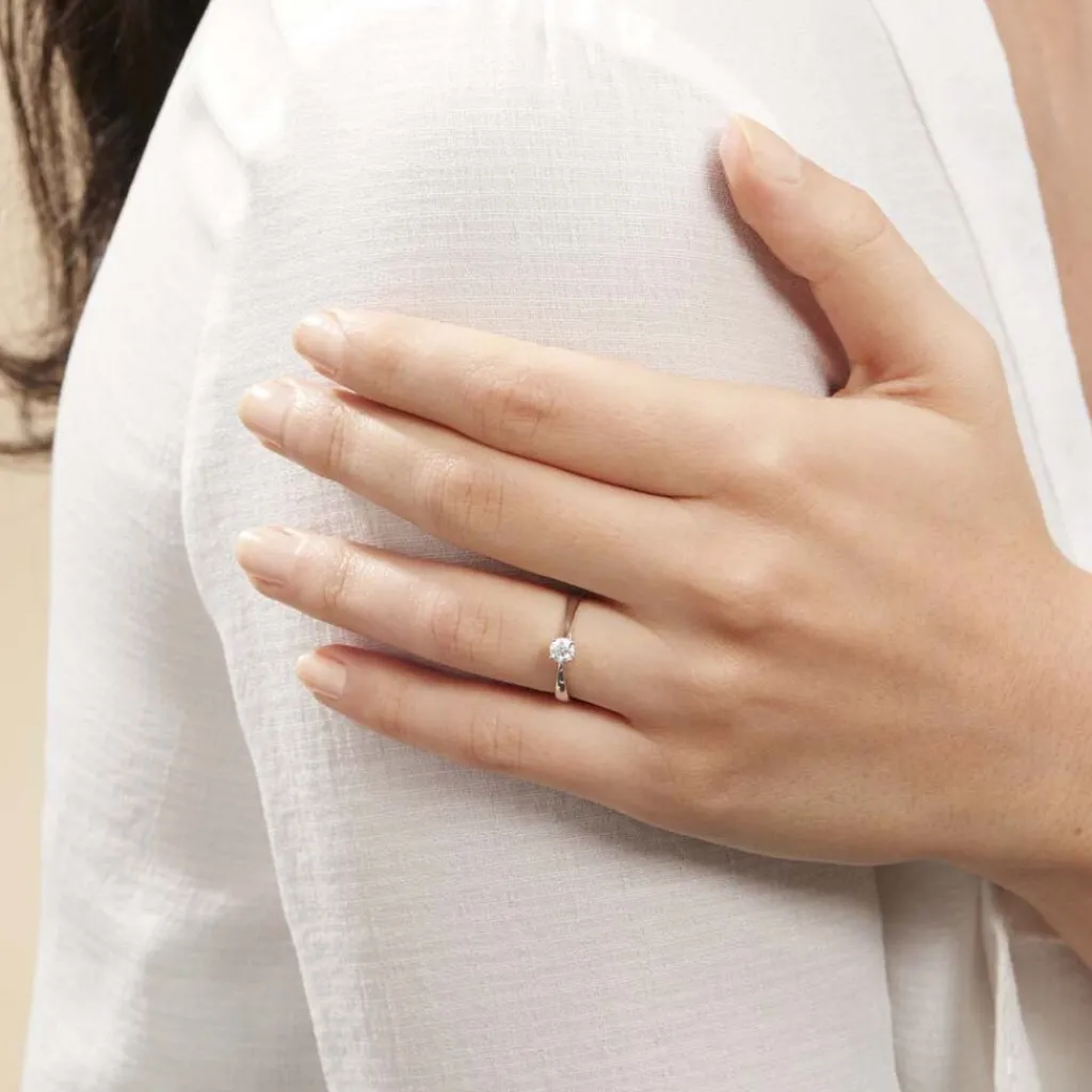 Histoire d'Or Bague Solitaire Victoria Or Blanc Diamant Sale