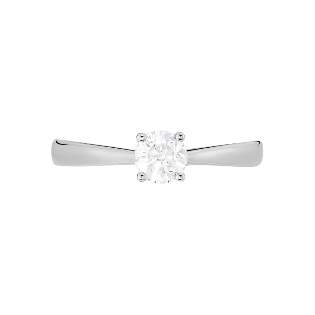 Histoire d'Or Bague Solitaire Victoria or blanc diamant New