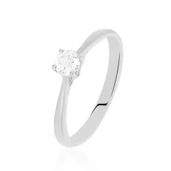 Histoire d'Or Bague Solitaire Victoria Or Blanc Diamant New