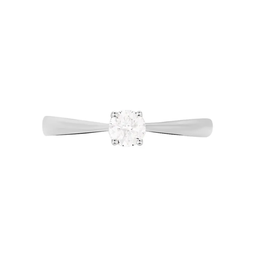 Histoire d'Or Bague Solitaire Victoria Or Blanc Diamant New