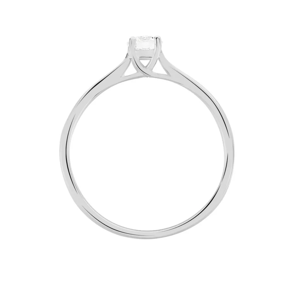 Histoire d'Or Bague Solitaire Victoria Or Blanc Diamant New
