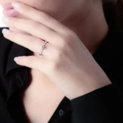 Histoire d'Or Bague Solitaire Victoria Or Blanc Diamant New