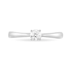 Histoire d'Or Bague Solitaire Victoria Or Blanc Diamant Outlet
