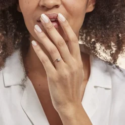 Histoire d'Or Bague Solitaire Vrille Or Blanc Diamant