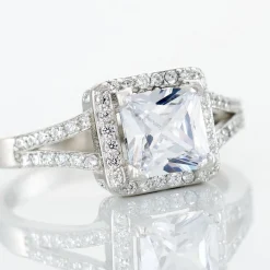 Histoire d'Or Bague Solitaire Wilona Argent Blanc Oxyde De Zirconium Hot