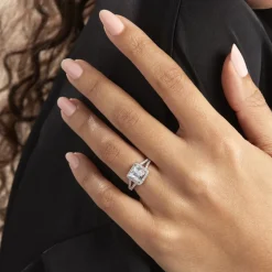 Histoire d'Or Bague Solitaire Wilona Argent Blanc Oxyde De Zirconium Hot