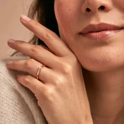 Histoire d'Or Bague Soltaire Iris or jaune diamant Discount