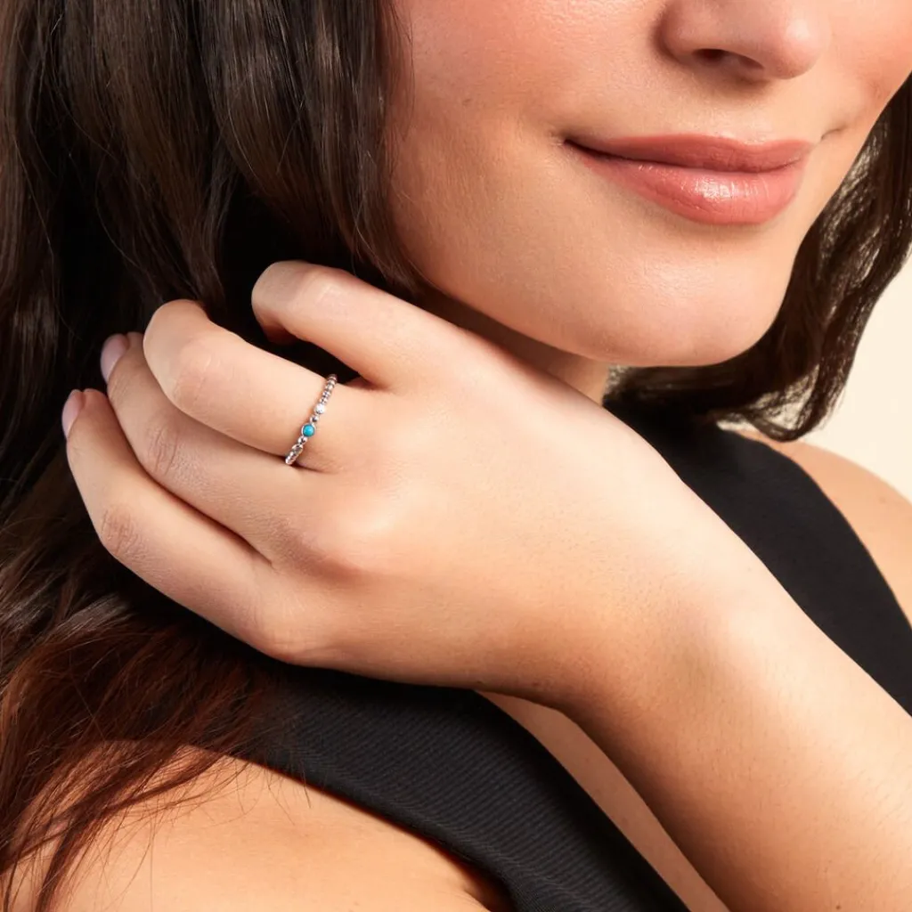 Histoire d'Or Bague Sorene Argent Blanc Turquoise Oxyde De Zirconium Sale