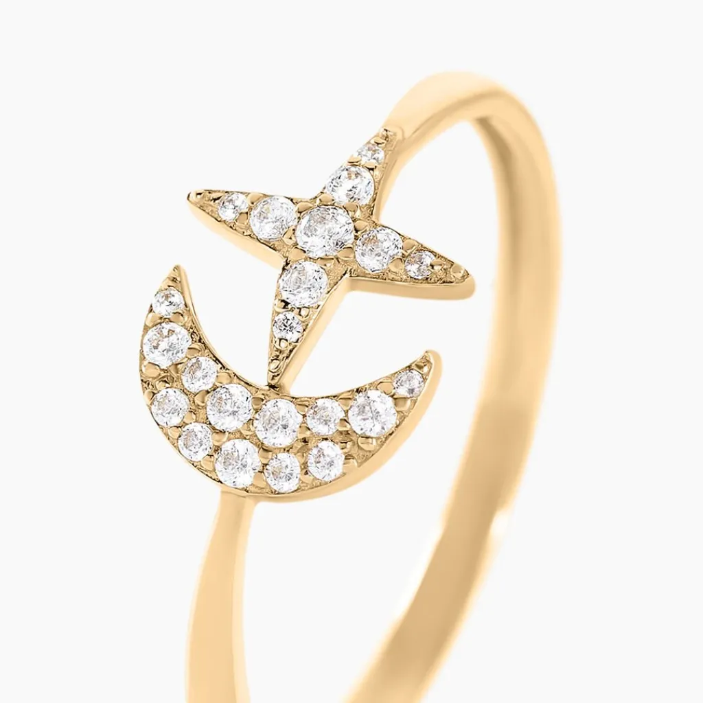 Histoire d'Or Bague Stellar Or Jaune Oxyde De Zirconium Discount