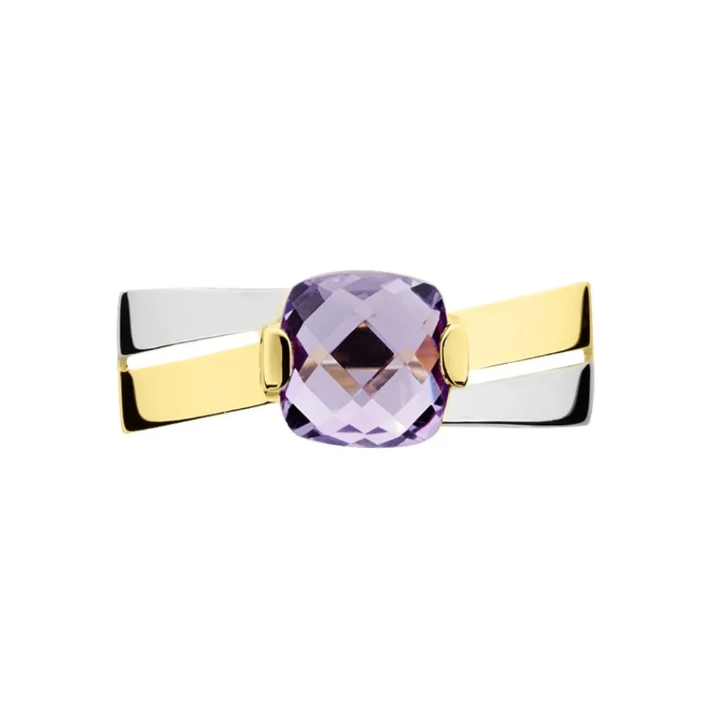 Histoire d'Or Bague Suzana Or Bicolore Amethyste Sale