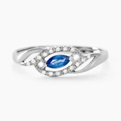 Histoire d'Or Bague Syriana Or Blanc Saphir Et Diamant Discount