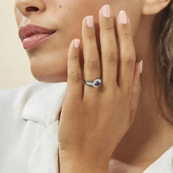 Histoire d'Or Bague Taliya Or Blanc Saphir Diamant Hot