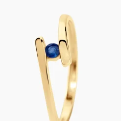 Histoire d'Or Bague Tamyra Serti Couteau Or Jaune Saphir Hot