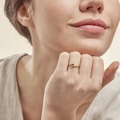 Histoire d'Or Bague Tamyra Serti Couteau Or Jaune Saphir Hot