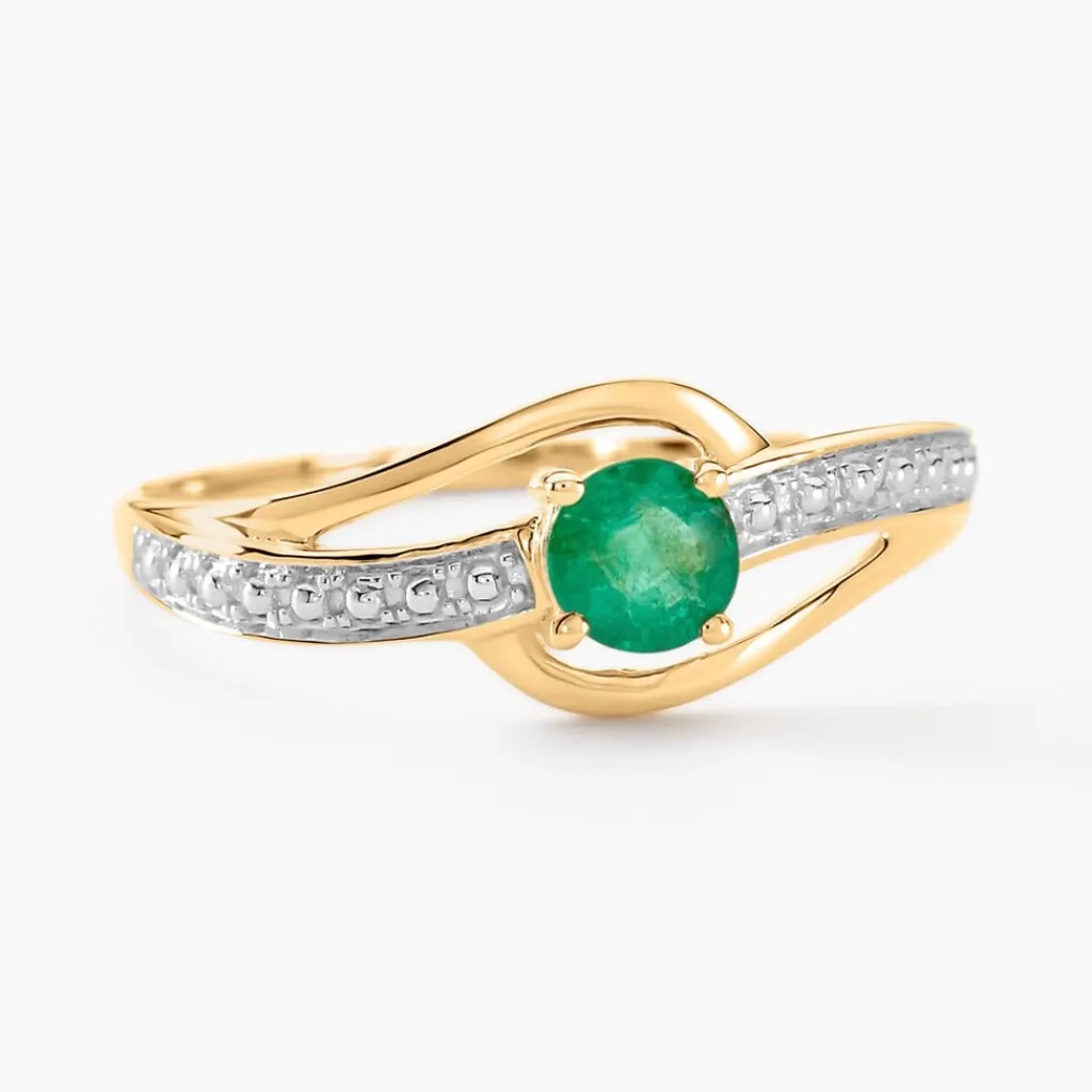 Histoire d'Or Bague Tanissia or jaune emeraude Best