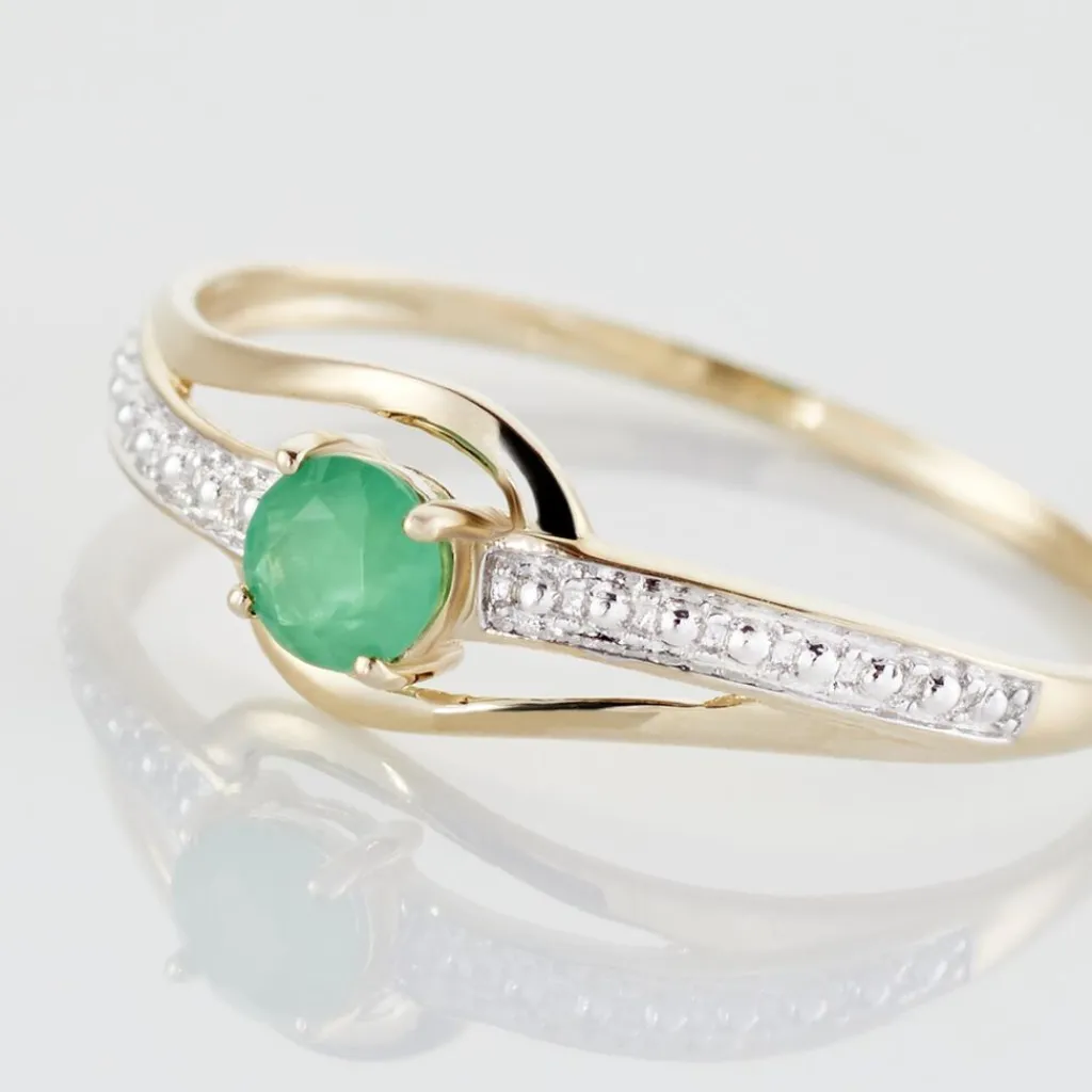 Histoire d'Or Bague Tanissia or jaune emeraude Best