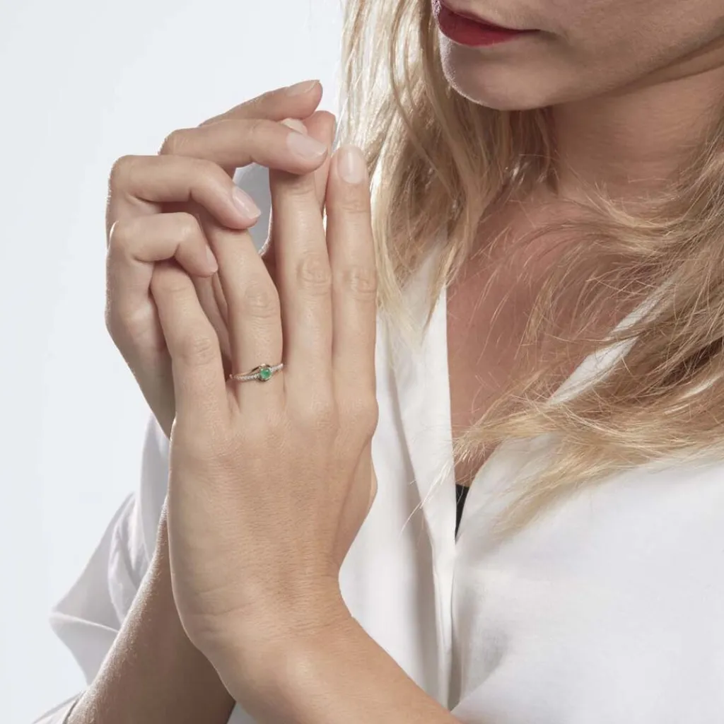 Histoire d'Or Bague Tanissia or jaune emeraude Best