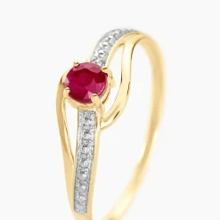 Histoire d'Or Bague Tanissia or jaune rubis Hot
