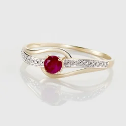 Histoire d'Or Bague Tanissia or jaune rubis Hot