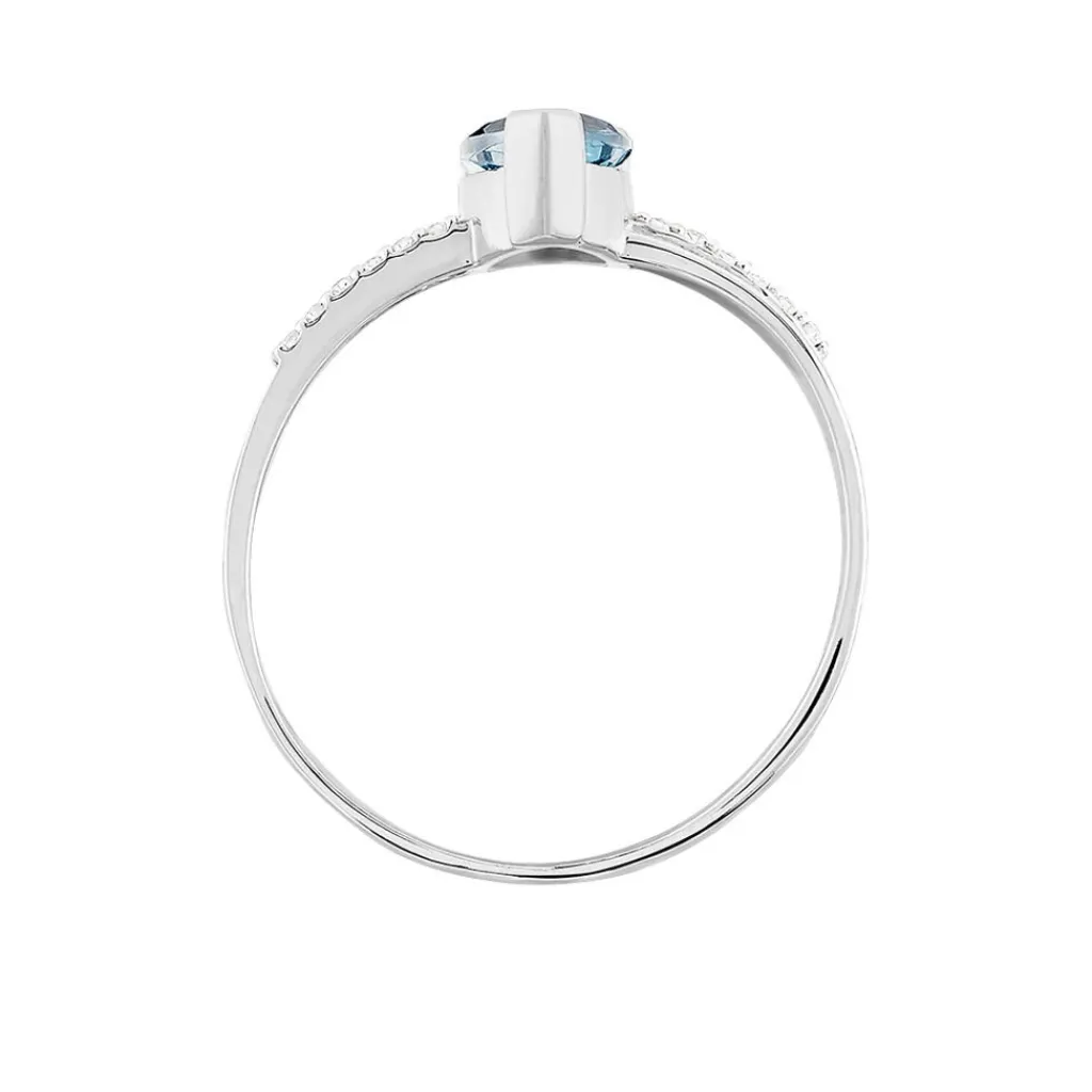 Histoire d'Or Bague Teresa Or Blanc Topaze Et Diamant Discount