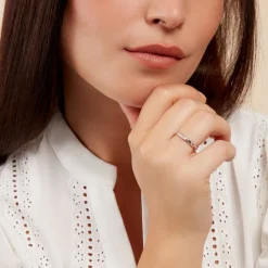 Histoire d'Or Bague Thara Argent Blanc Oxyde De Zirconium Outlet