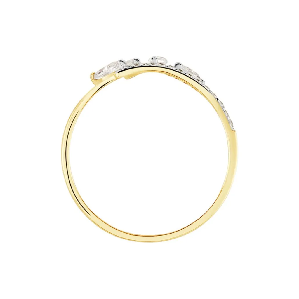 Histoire d'Or Bague Tiara De Zirconium or jaune oxyde