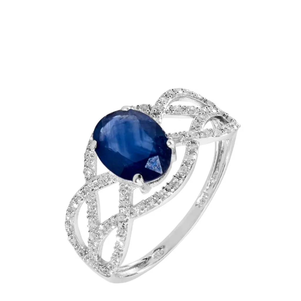 Histoire d'Or Bague Tina Or Blanc Saphir Et Diamant Hot