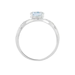 Histoire d'Or Bague Tina Or Blanc Topaze Et Oxyde De Zirconium or blanc topaze bleue Best