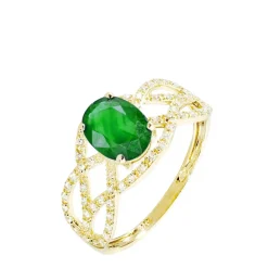 Histoire d'Or Bague Tina Or Jaune Emeraude Et Diamant Best