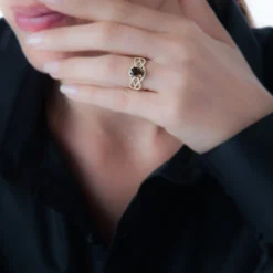 Histoire d'Or Bague Tina Or Jaune Quartz Et Diamant or jaune quartz marron Sale