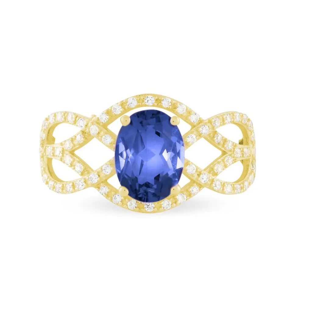 Histoire d'Or Bague Tina Or Jaune Saphir Et Diamant Discount