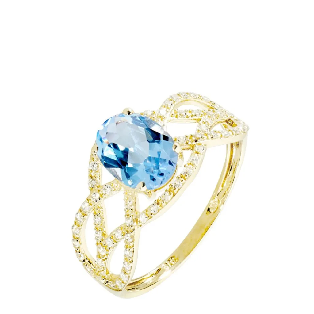 Histoire d'Or Bague Tina Or Jaune Topaze Et Diamant Outlet