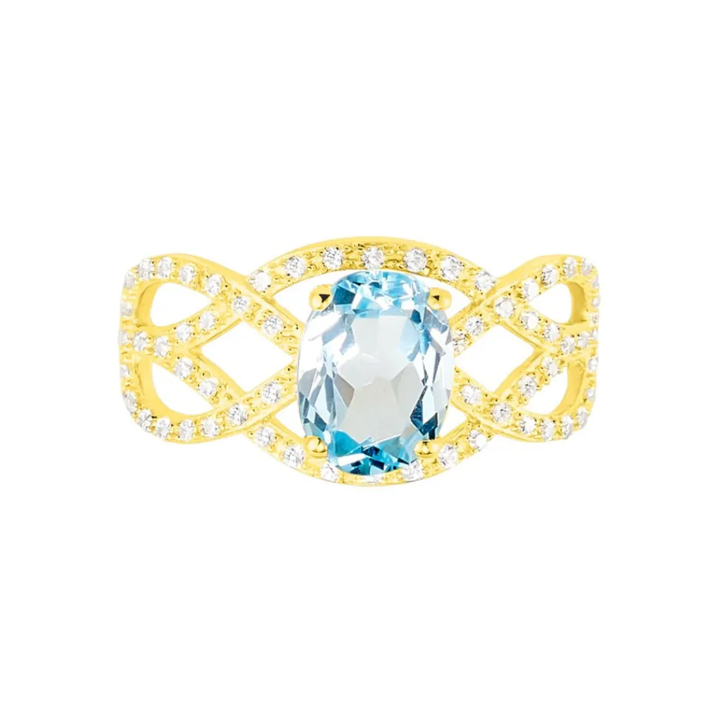 Histoire d'Or Bague Tina Or Jaune Topaze Et Oxyde De Zirconium