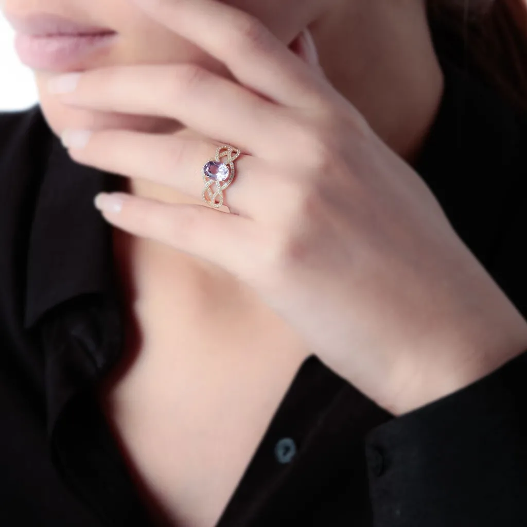Histoire d'Or Bague Tina Or Rose Emeraude Et Diamant Outlet