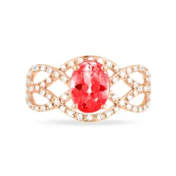 Histoire d'Or Bague Tina Or Rose Rubis Et Diamant Discount