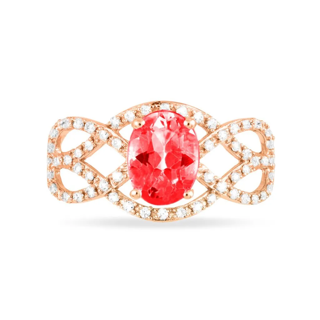 Histoire d'Or Bague Tina Or Rose Rubis Et Diamant Discount