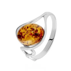 Histoire d'Or Bague Titziana Argent Blanc Ambre Best