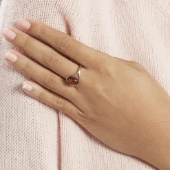 Histoire d'Or Bague Titziana Argent Blanc Ambre Best